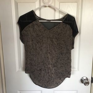 Sheer shoulder blouse